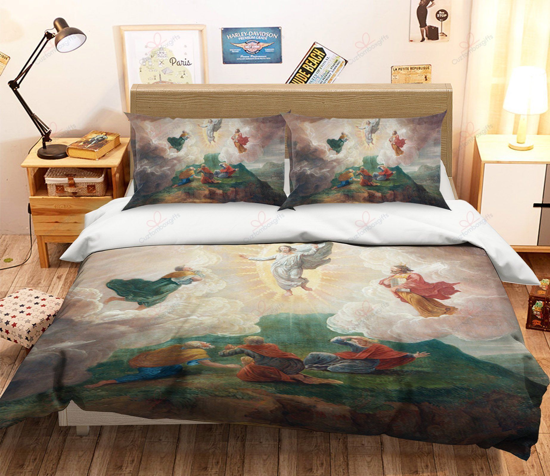 Praying Light Printed Bedding Set