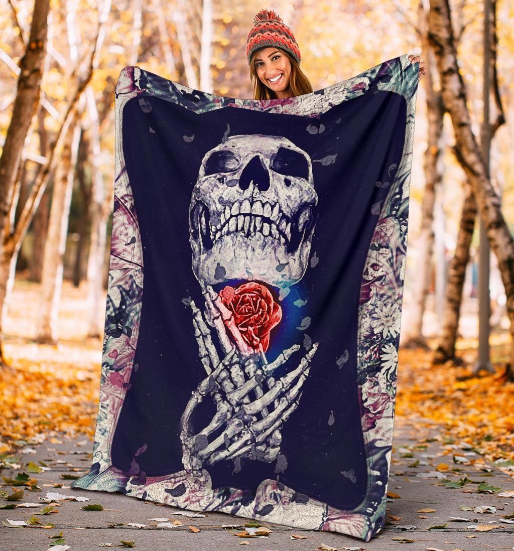 Precious Skull Fleece Blankets Sherpa Fleece Blanket