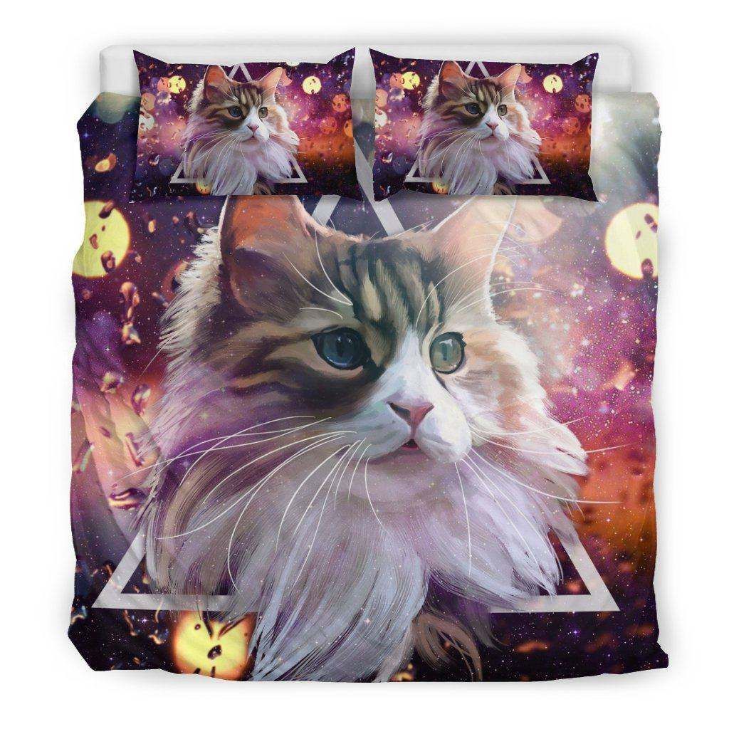 Premium Cat White Bedding Set