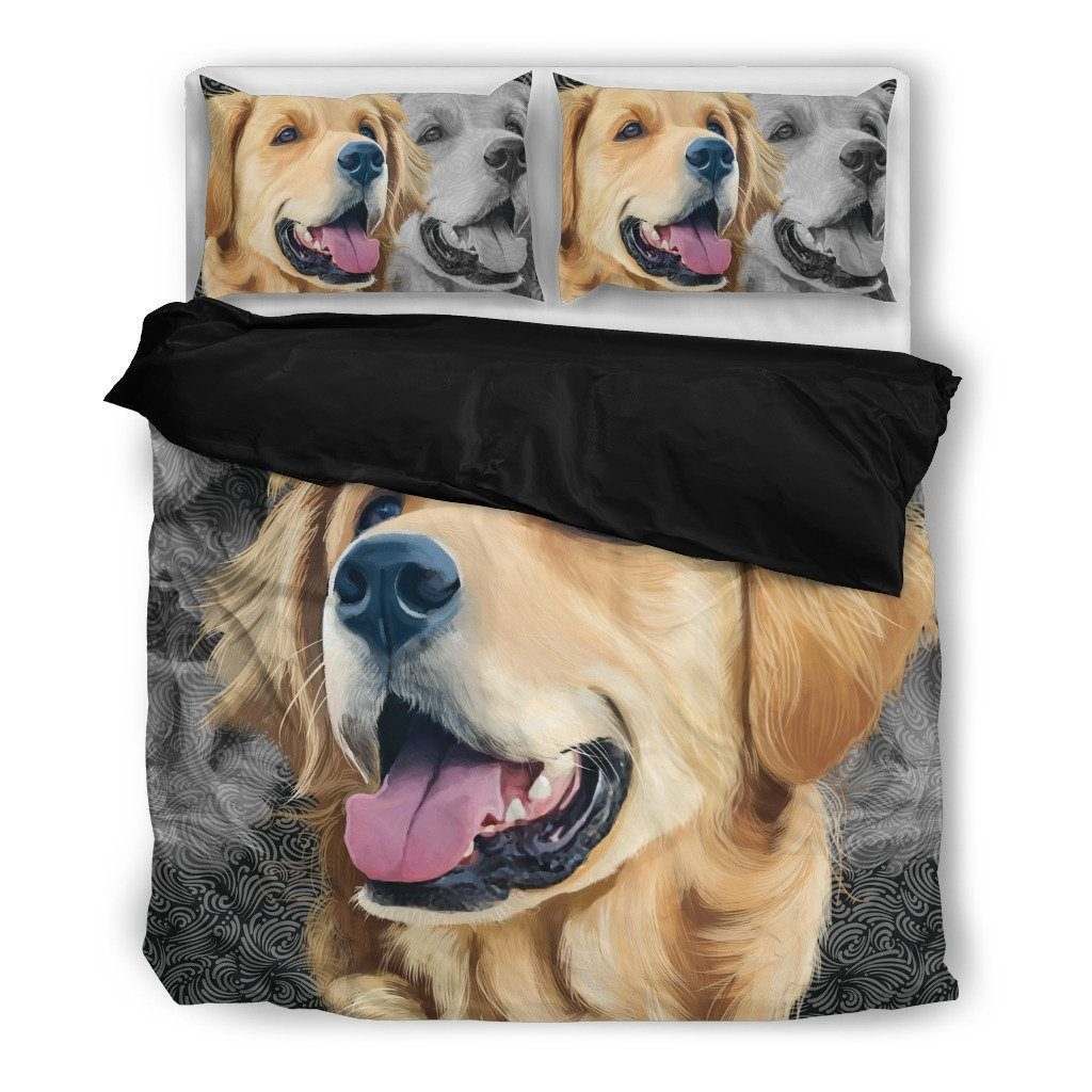 Premium Golden Retriever Head Bedding Set