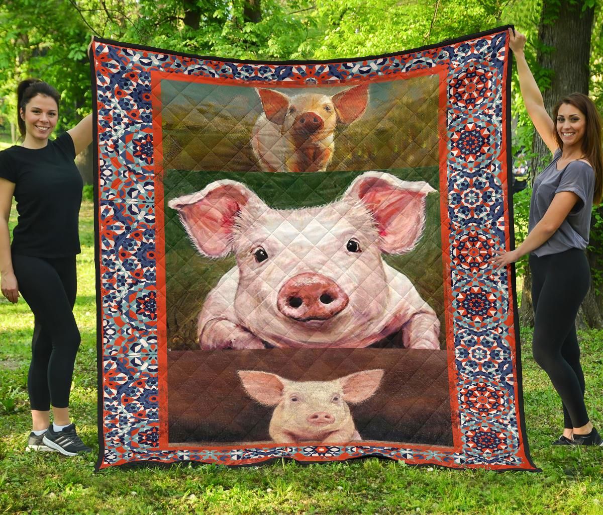 Premium Quilt Blanket Cute Pig Printed Sk01 Dhc1112208Dd