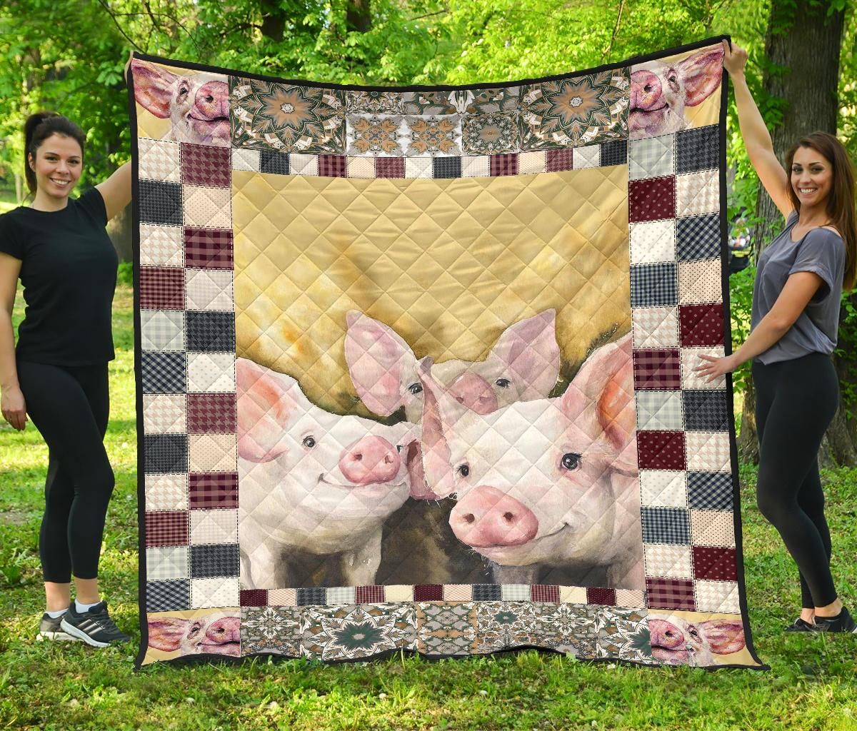 Premium Quilt Blanket Cute Pig Printed Sk02 Dhc1112209Dd