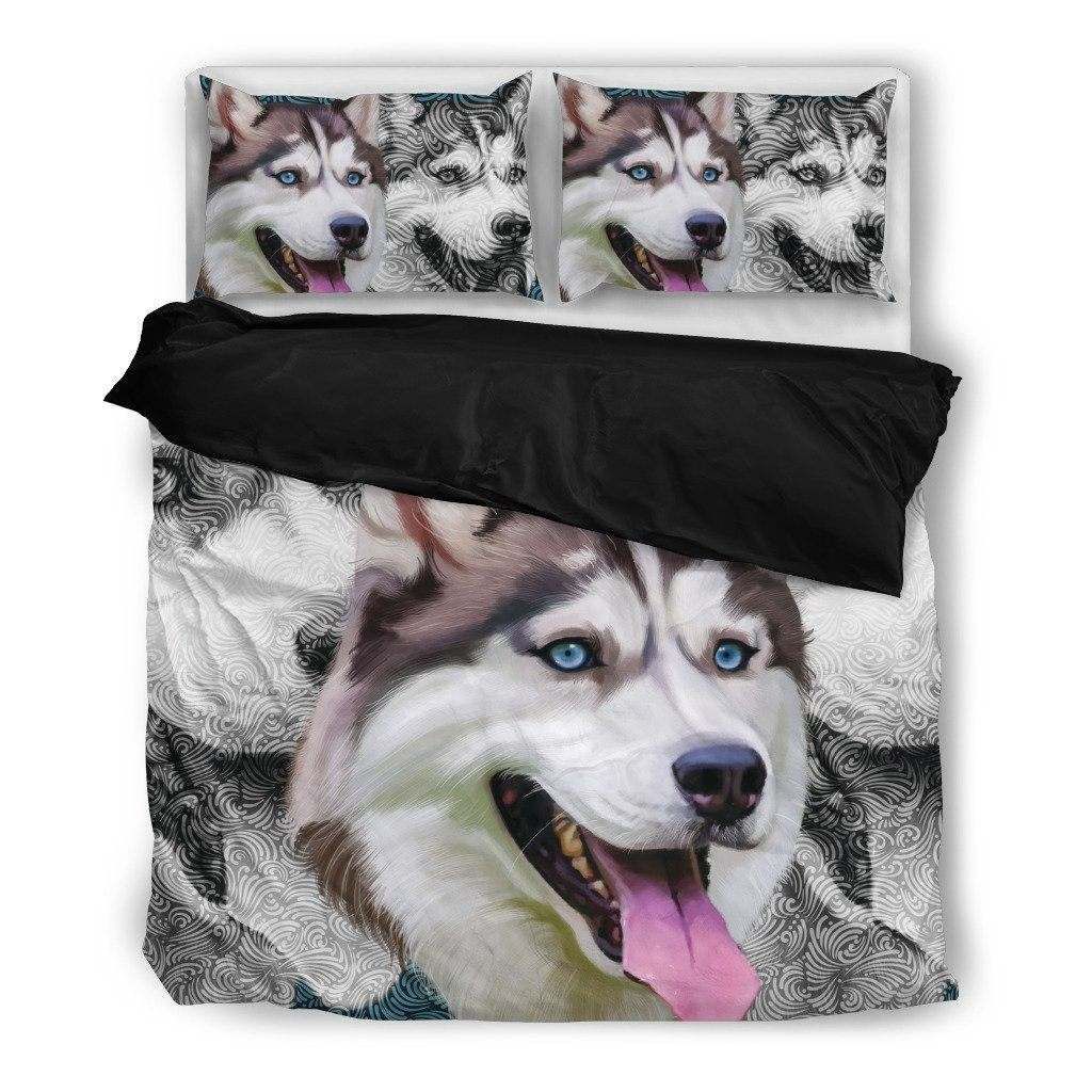 Premium Siberian Husky Bedding Set