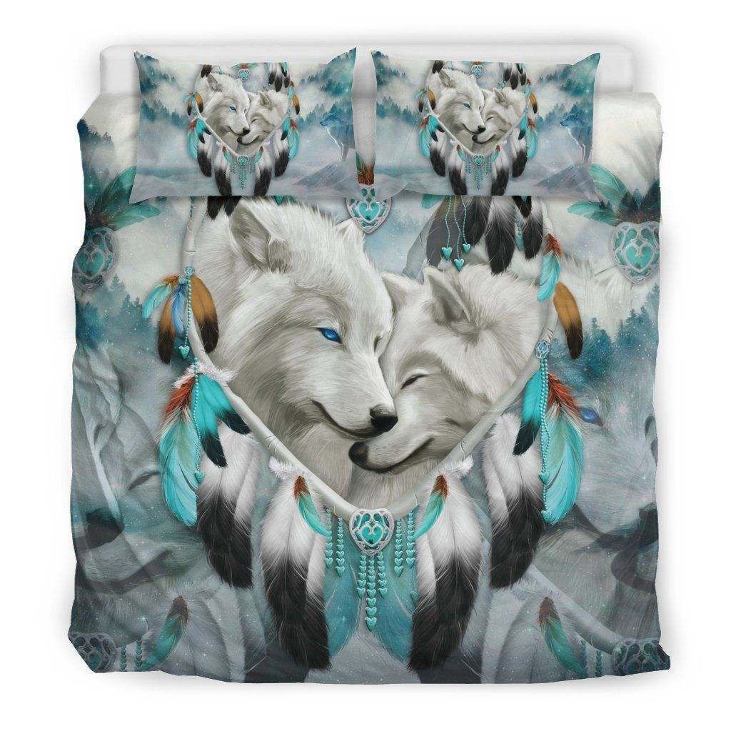 Premium White Wolf Bedding Set