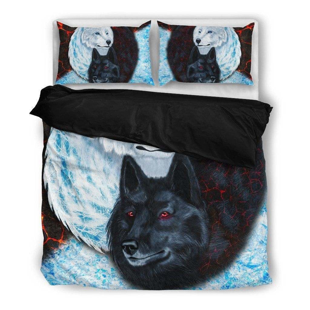 Premium Yin and Yang Wolves Bedding Set