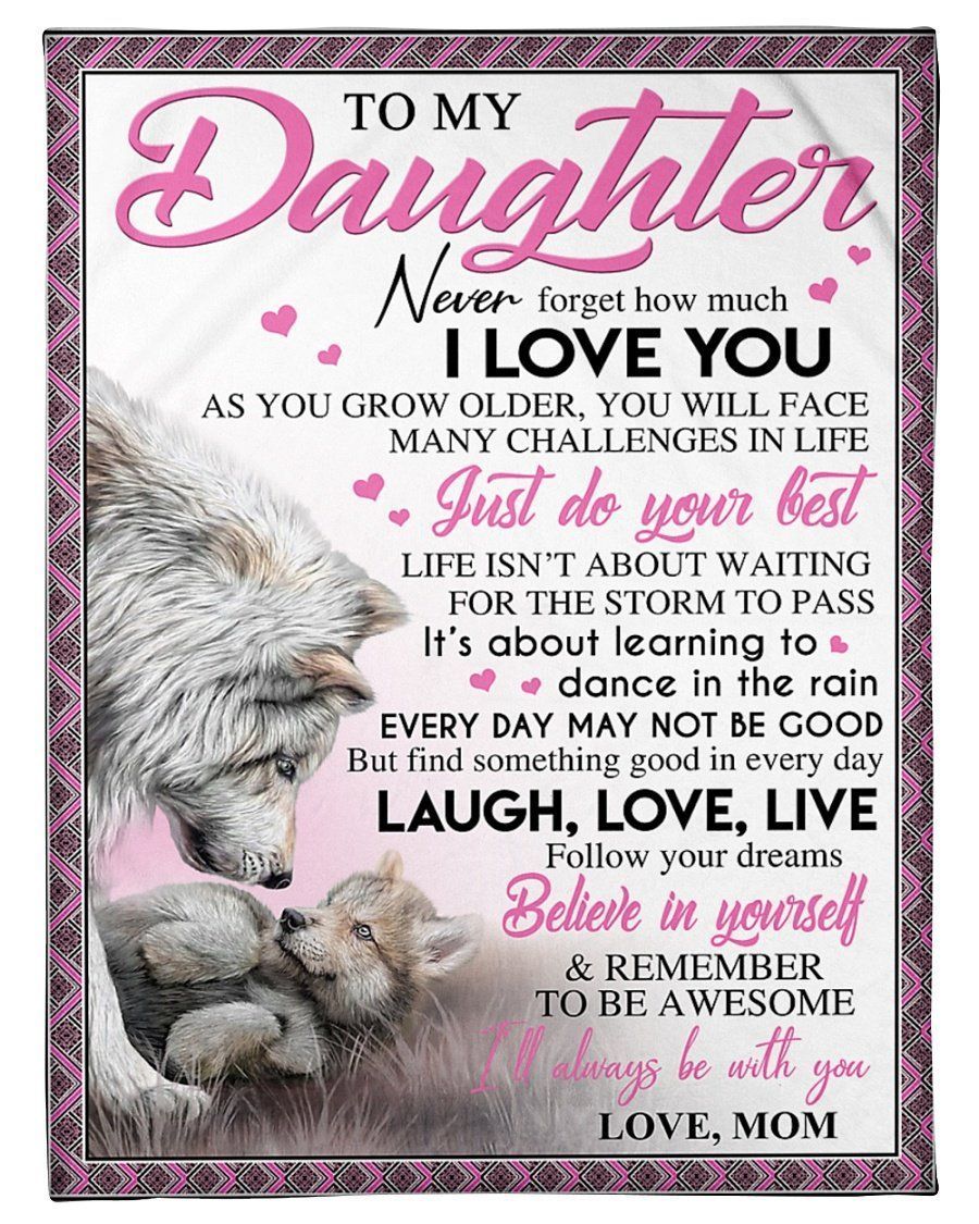 Present For Daughter Just Do Your Best Special Custom Design Fleece Blanket
