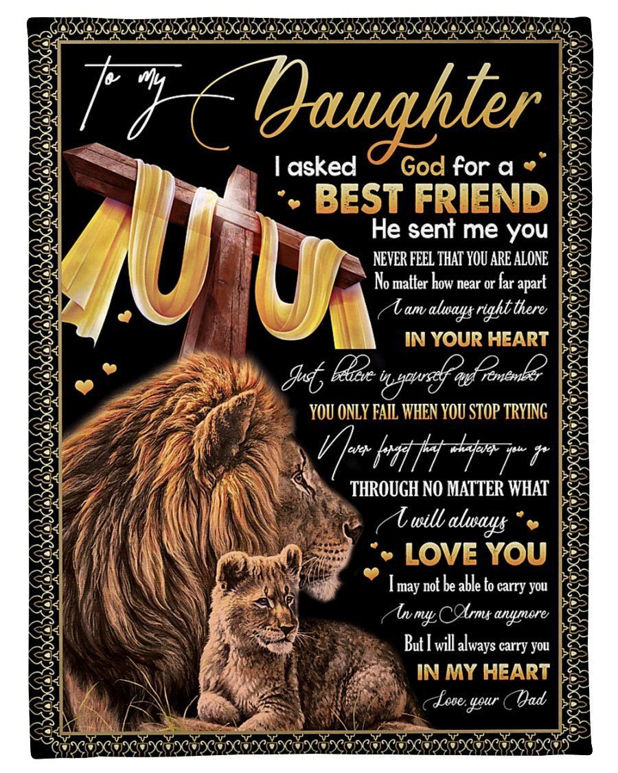 Present For Daughter You Only Fail When You Stop Trying Fleece Blanket Fleece Blanket