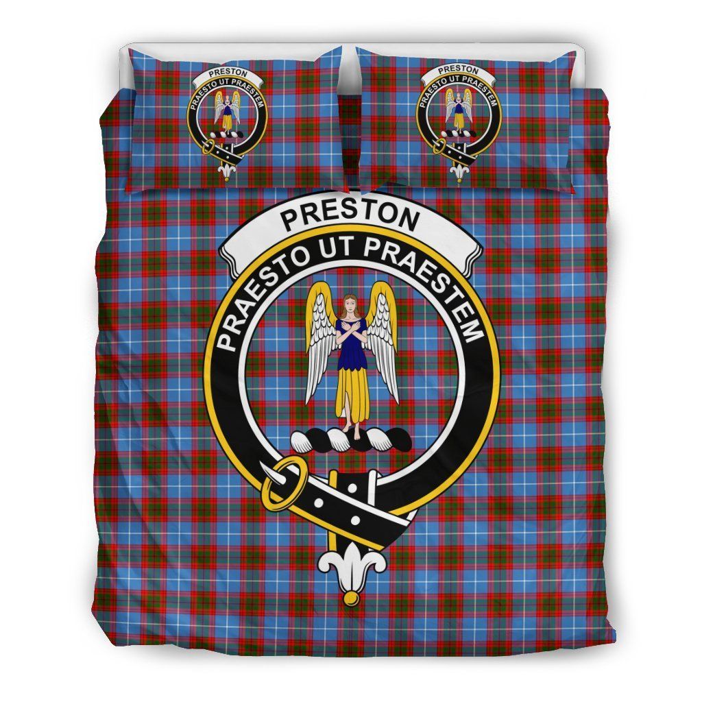 Preston Edingburg Clan Badge Tartan Bedding Set