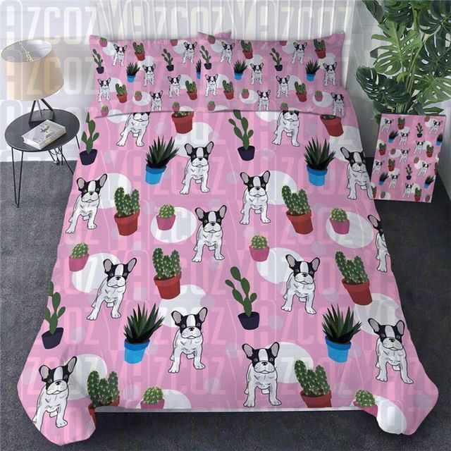 Prickly French Bulldog Bedding Set