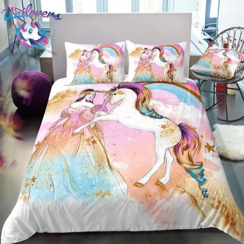 Princess And Unicorn Bedding Set