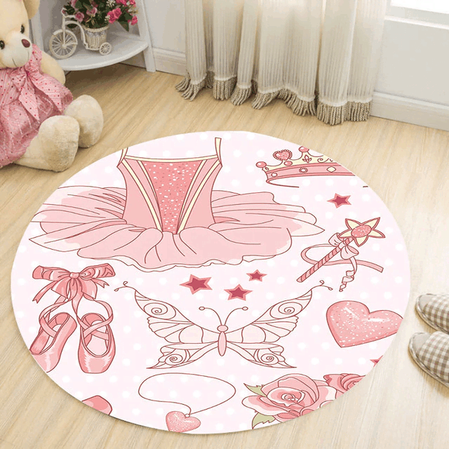 Princess Clothes Round Carpet