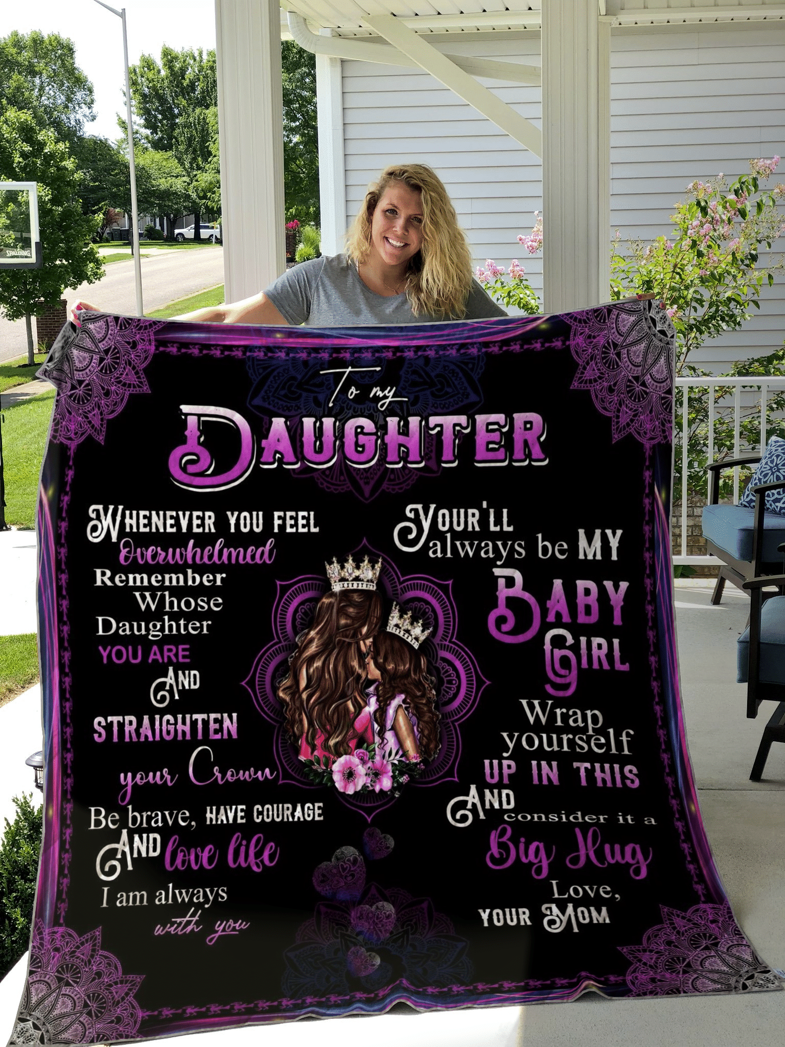 Princess Mom Gift For Daughter You’ll Always Be My Baby Girl Fleece Blanket