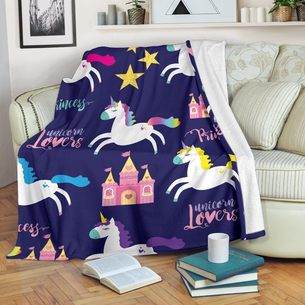 Princess Unicorn Sherpa Fleece Blanket