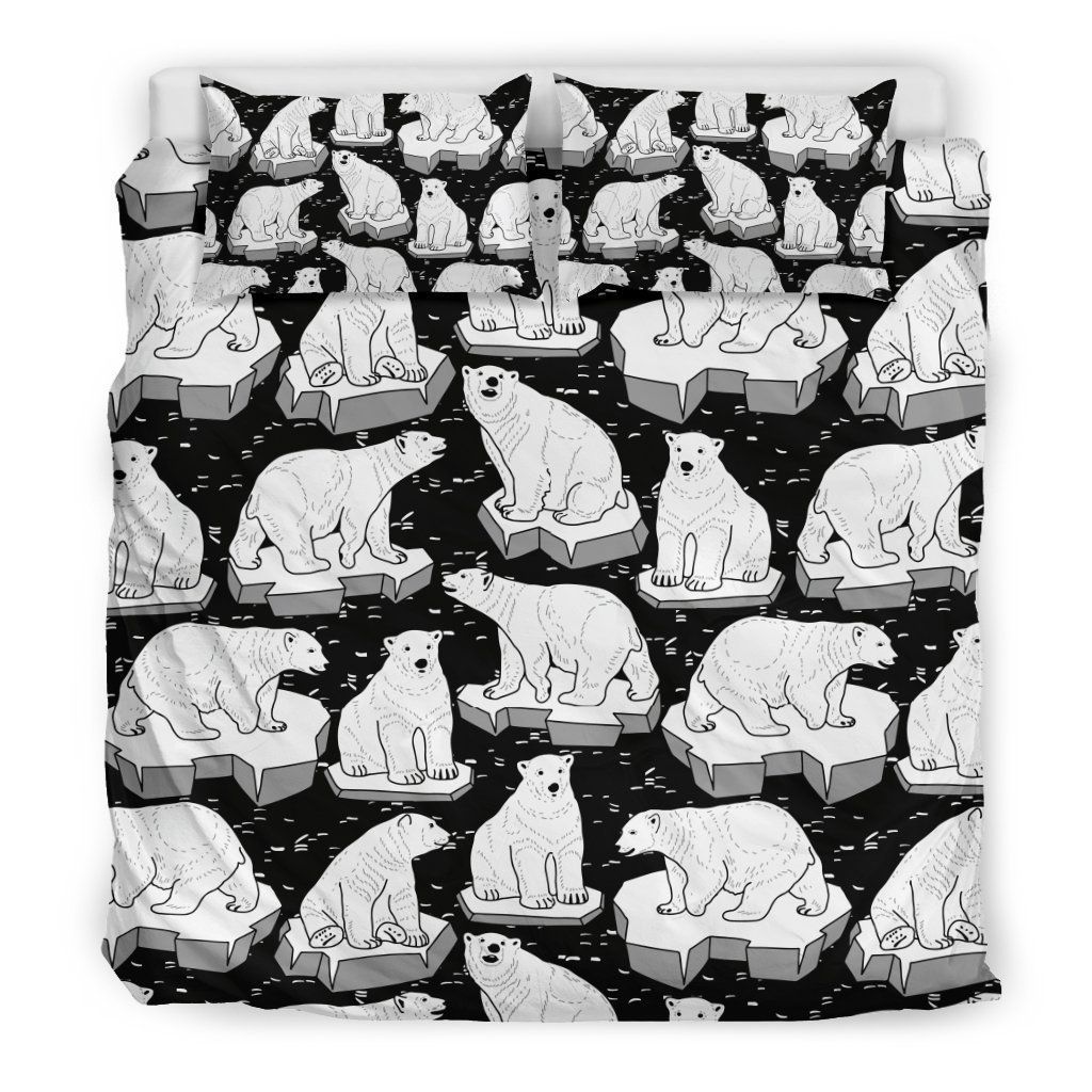 Print Pattern Polar Bear Cool Design Comfortable Bedding Set