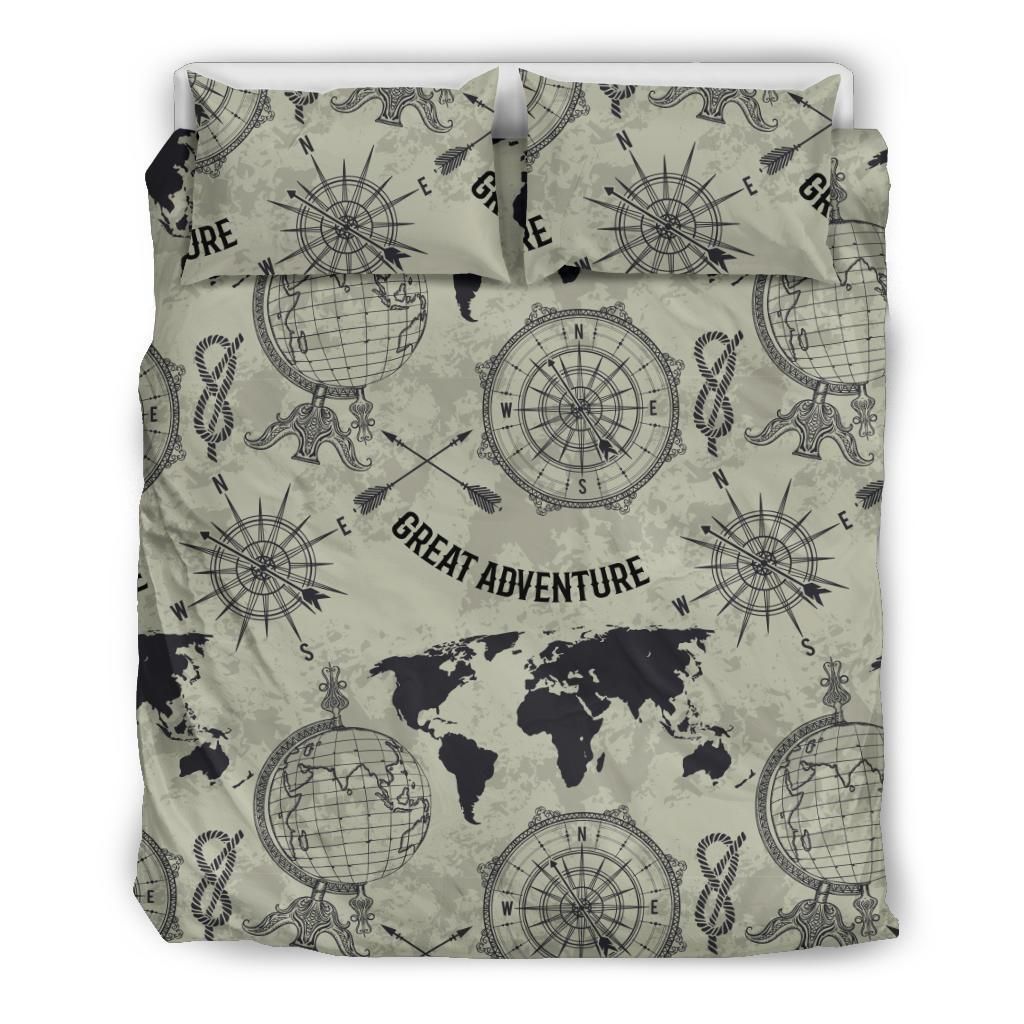Print Pattern World Map Cool Design Comfortable Bedding Set