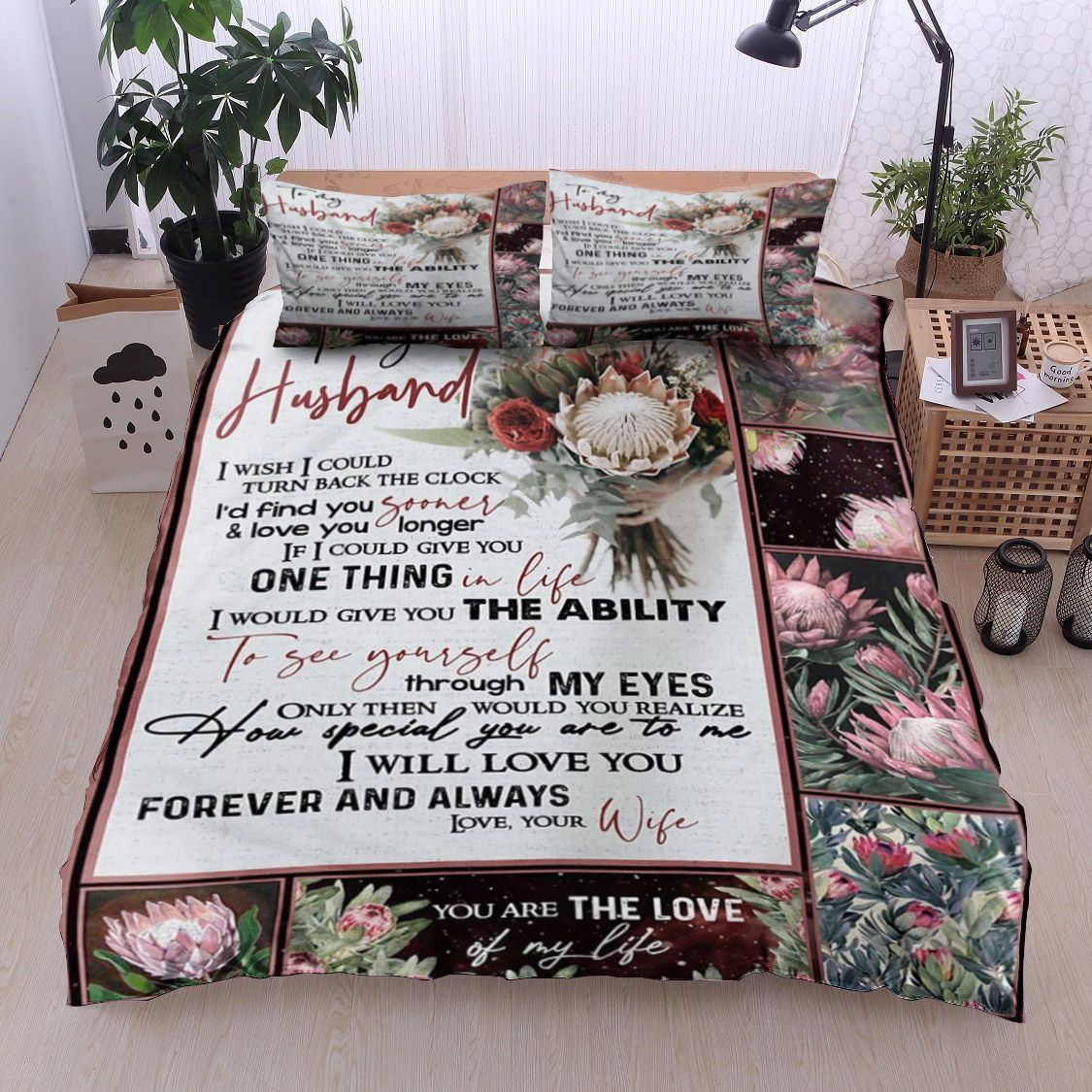 Protea Cynaroides To My Husband Bedding Set