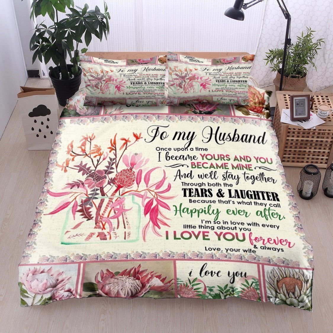 Protea Cynaroides To My Husband Bedding Set