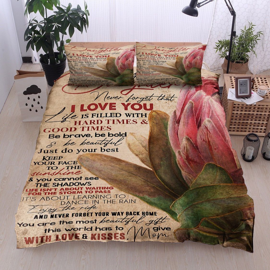 Protea Flower To My Granddaughter Your Grandma Bedding Set