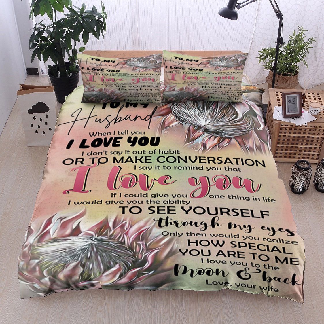 Protea Flower To My Husband Bedding Set