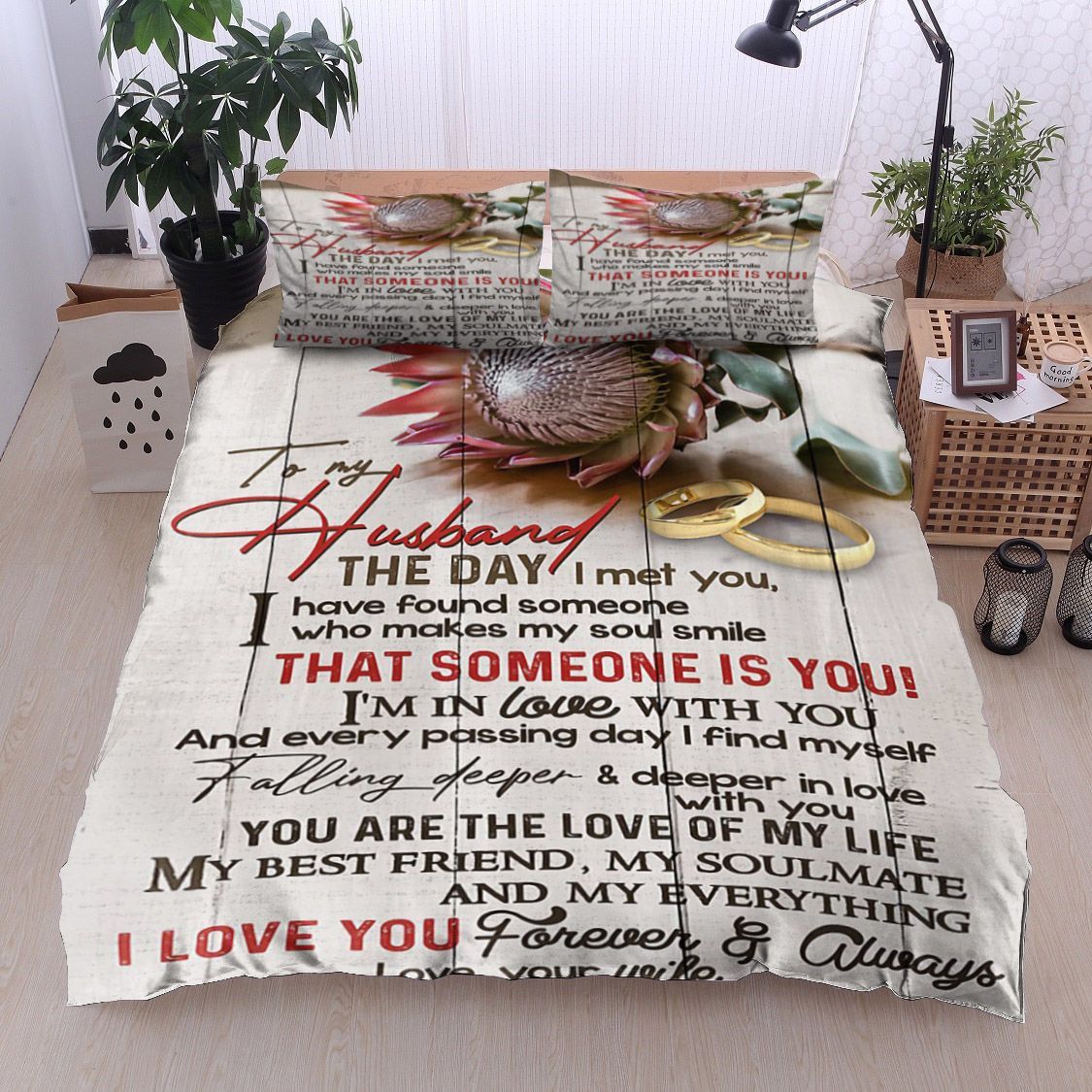 Protea Flower To My Husband Bedding Set