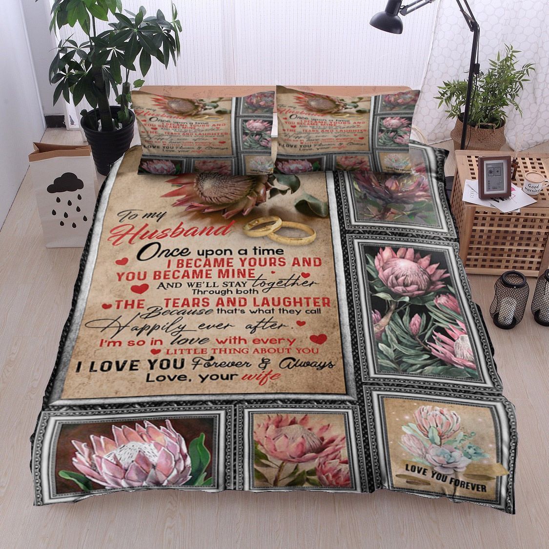 Protea To My Husband Bedding Set