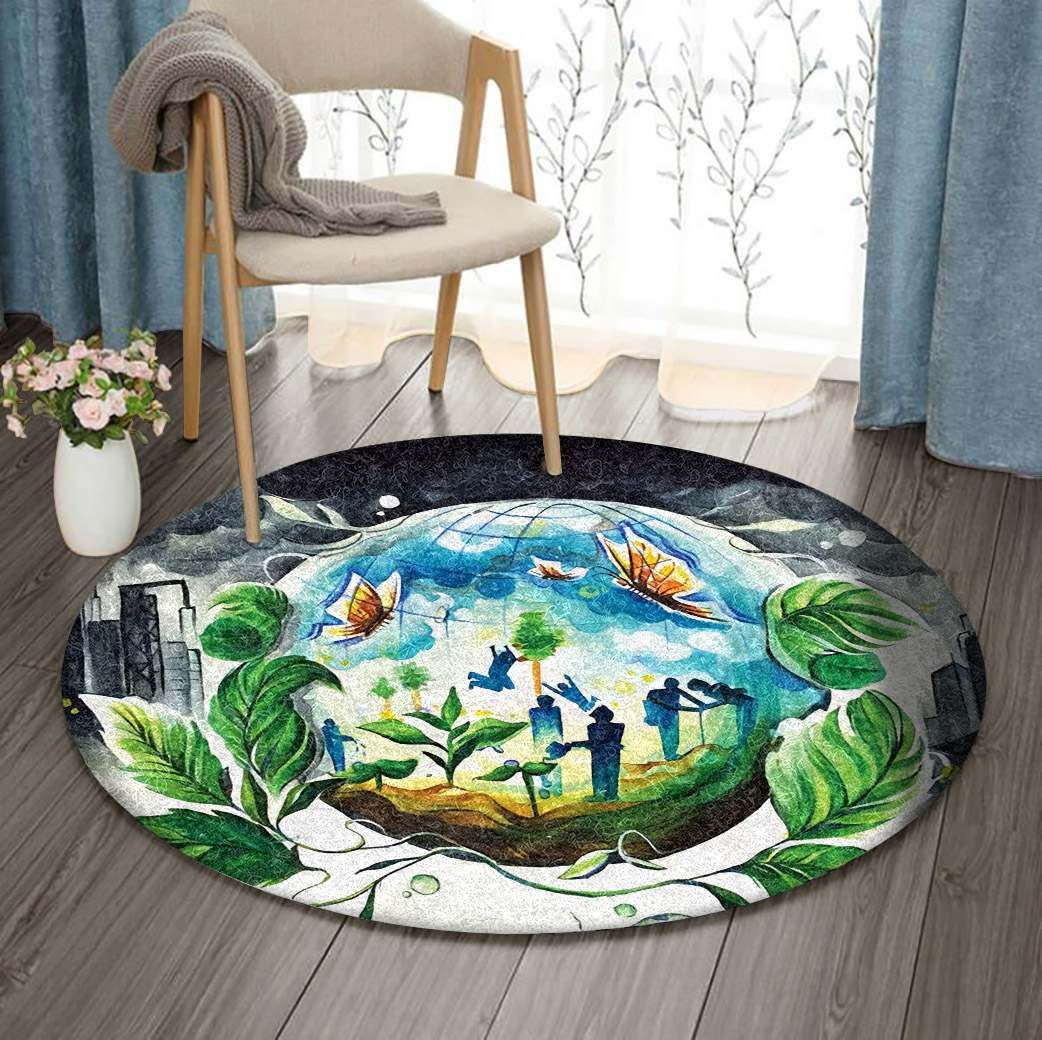 Protect Environment Round Carpet