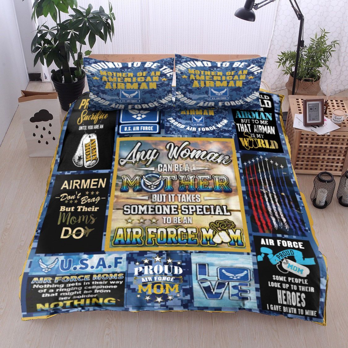 Proud Air Force Mom Bedding Set