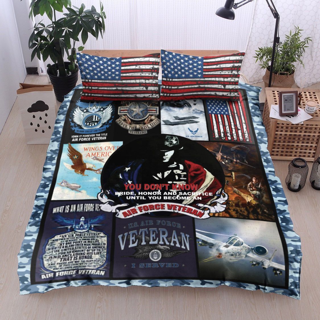 Proud Air Force Veteran Bedding Set