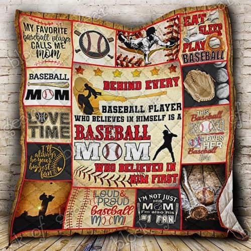 Proud Baseball Mom CL19100679MDQ Quilt Blanket