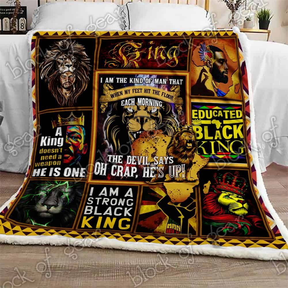 Proud Black Men Fleece Blanket