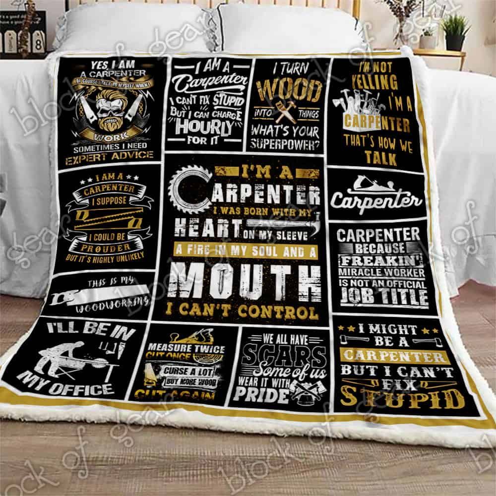 Proud Carpenter Fleece Blanket