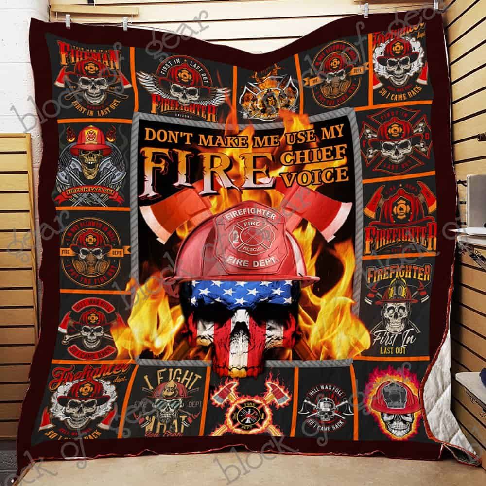 Proud Firefighter CL19100684MDQ Quilt Blanket