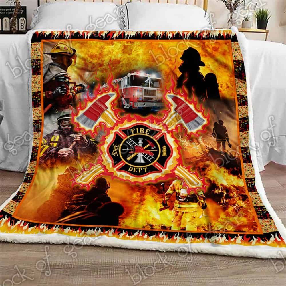 Proud Firefighter Fleece Blanket