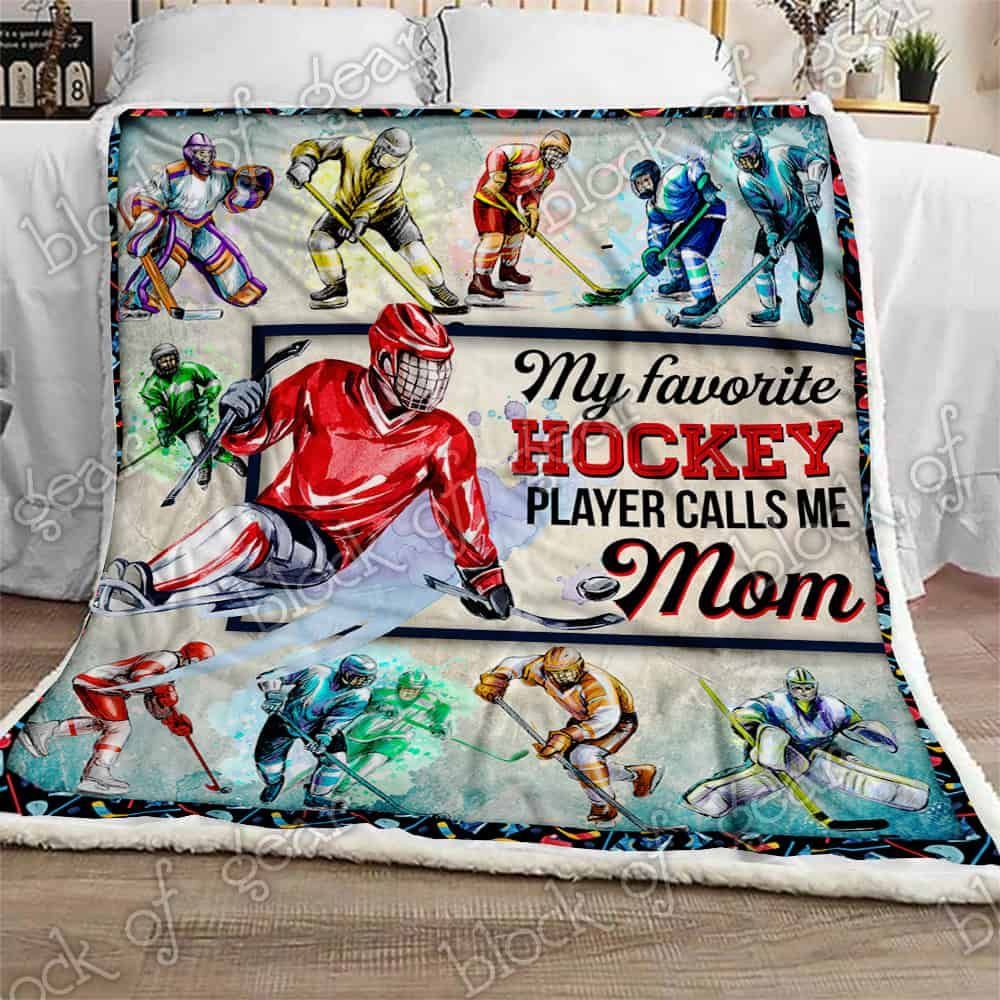 Proud Hockey Mom Fleece Blanket