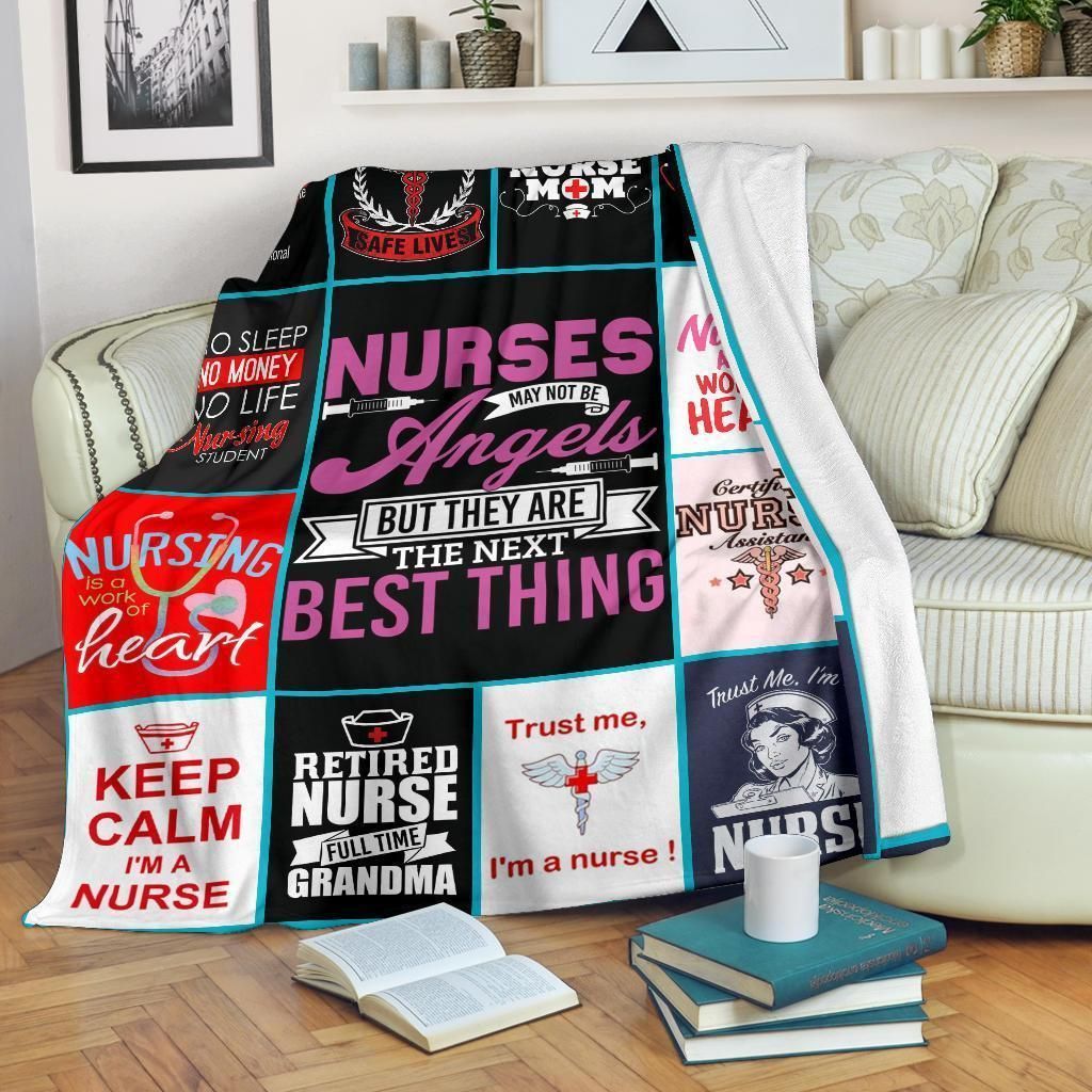 Proud Nurse Sherpa Fleece Blanket