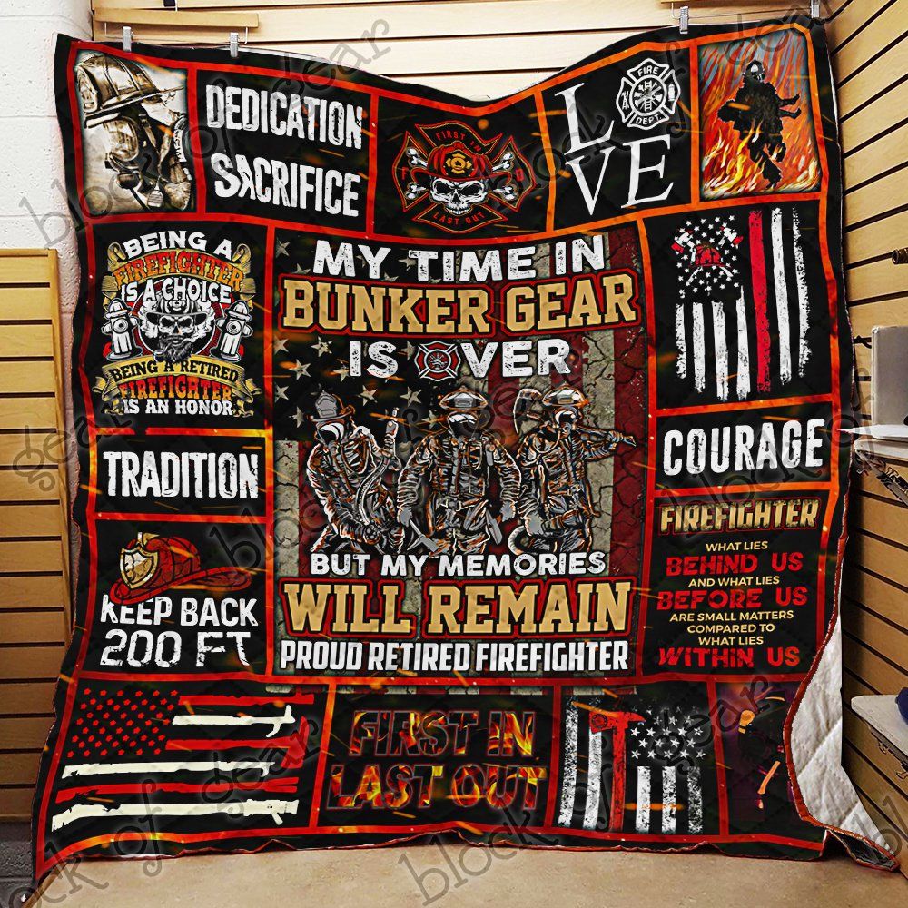 Proud Retired Firefighter Quilt Ps530B Dhc11124054Dd