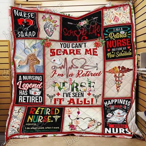 Proud Retired Nurse CL18100587MDQ Quilt Blanket