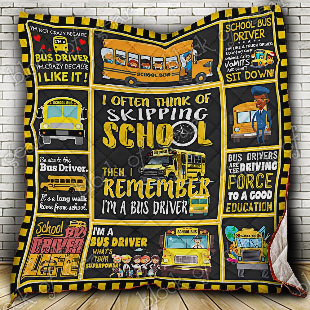 Proud School Bus Driver Quilt Np224 Dhc11122563Dd