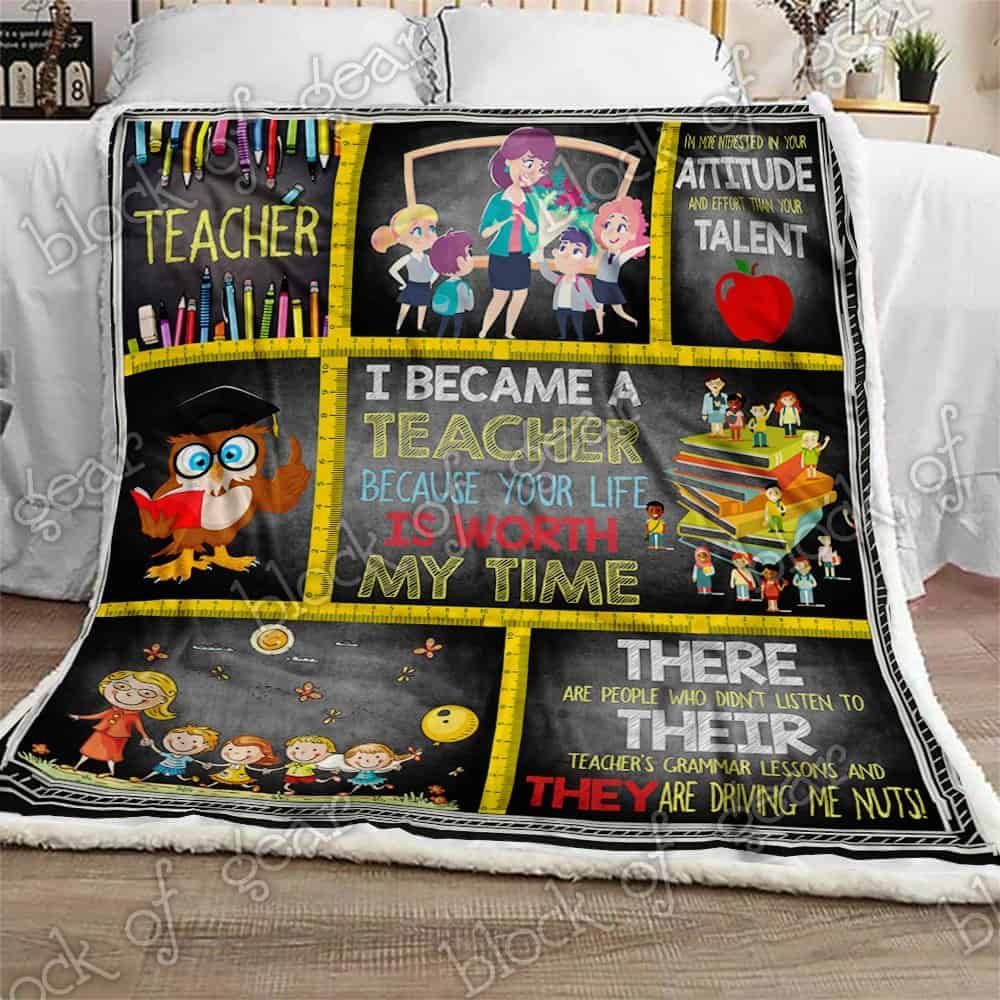 Proud Teacher Fleece Blanket
