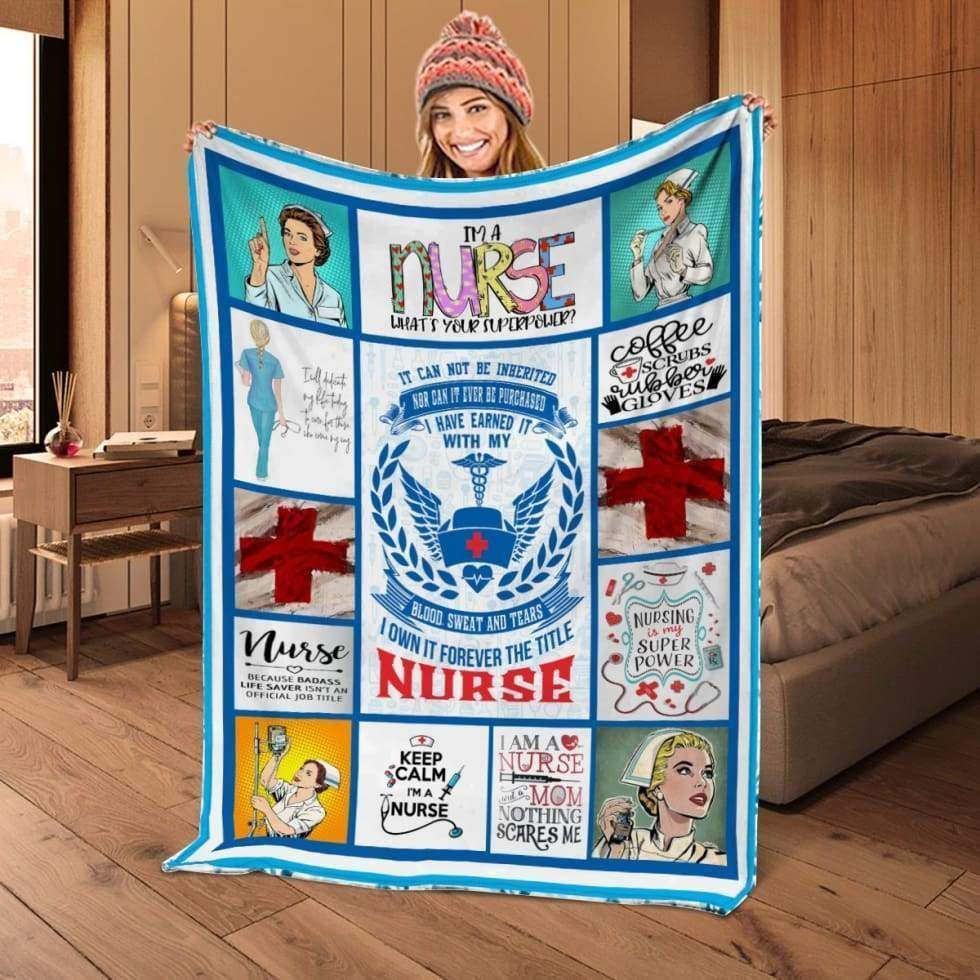 Proud To Be A Nurse Fleece Blanket Gift For Nurse