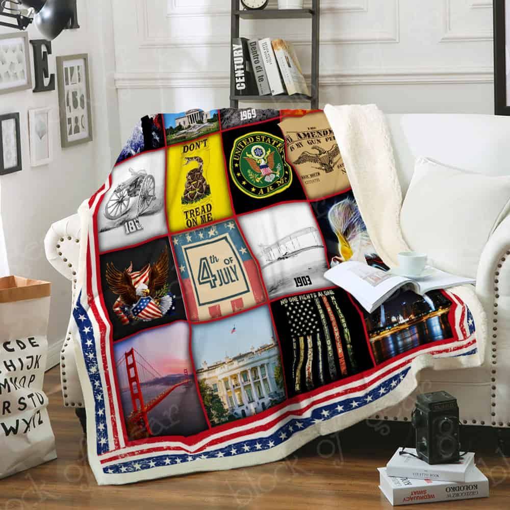 Proud To Be An American Fleece Blanket