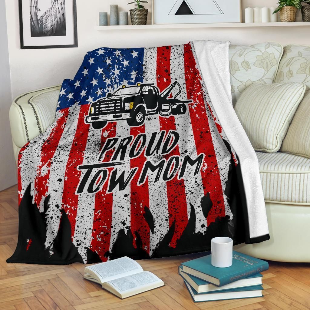 Proud Tow Mom Sherpa Fleece Blanket