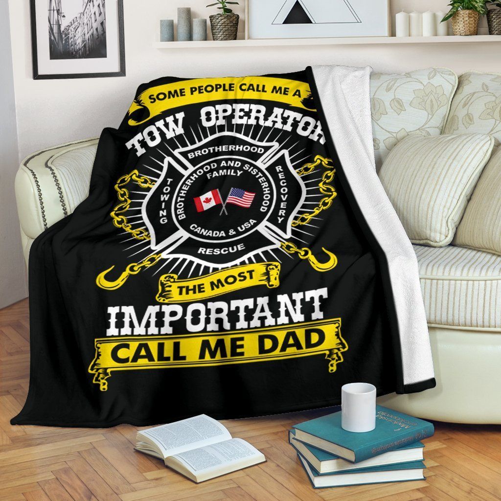 Proud Tow Operator Dad Sherpa Fleece Blanket