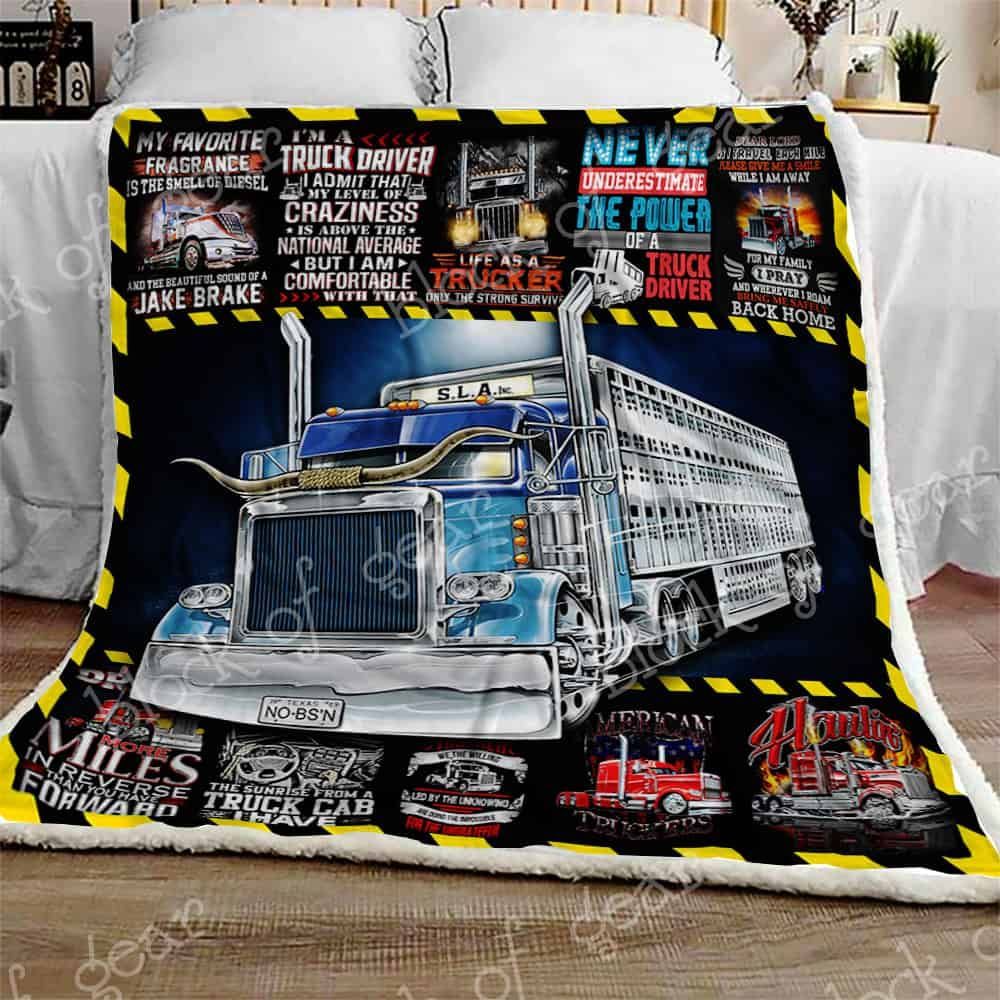 Proud Truck Driver Fleece Blanket