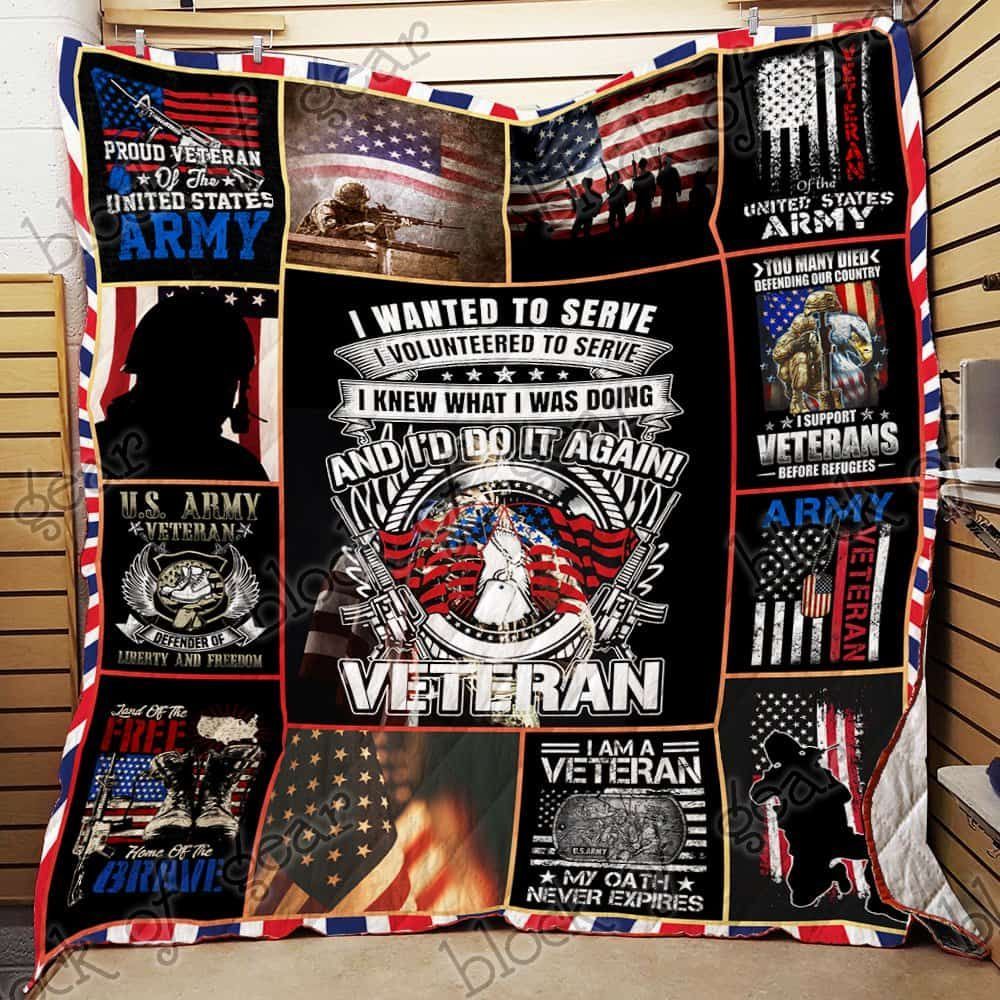 Proud Us Veteran GS-CL-NT2910 Quilt Blanket