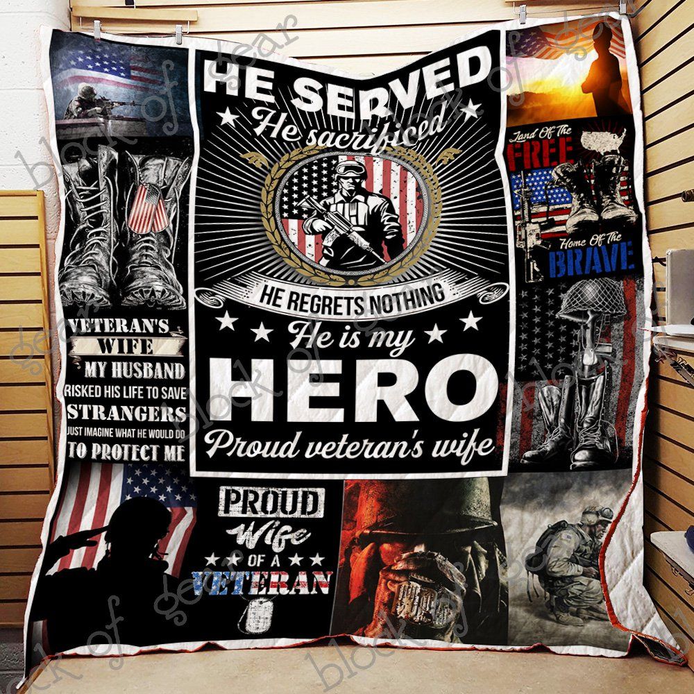 Proud Veteran S Wife Quilt Np125 Dhc11123659Dd