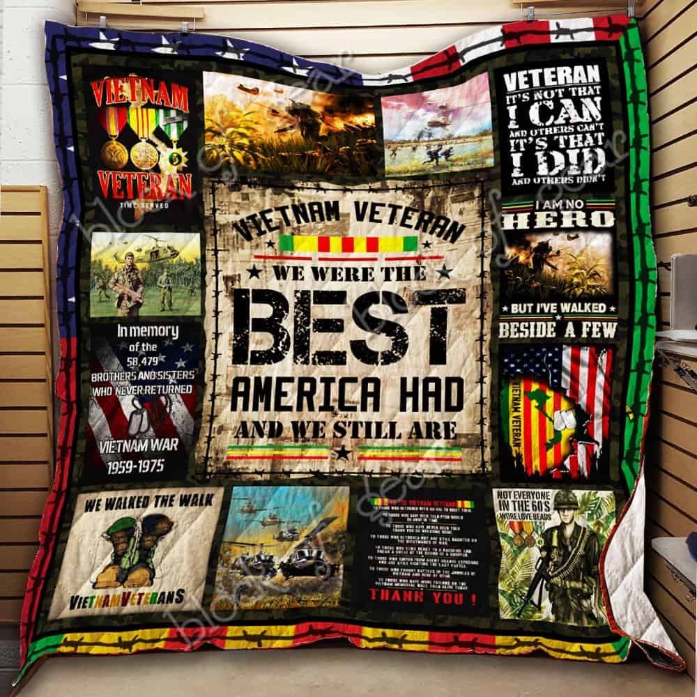 Proud Vietnam Veteran 1 GS-CL-NT2910 Quilt Blanket