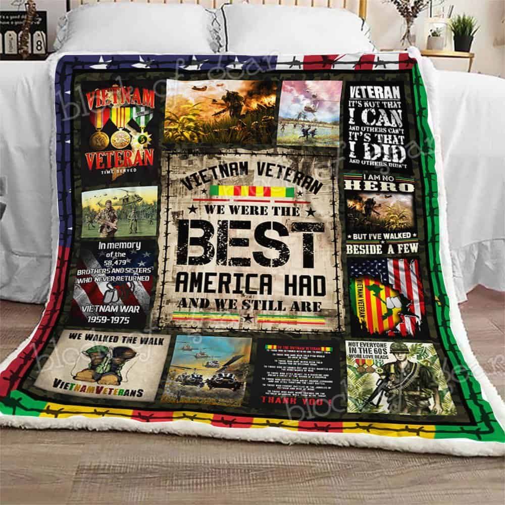 Proud Vietnam Veteran Fleece Blanket