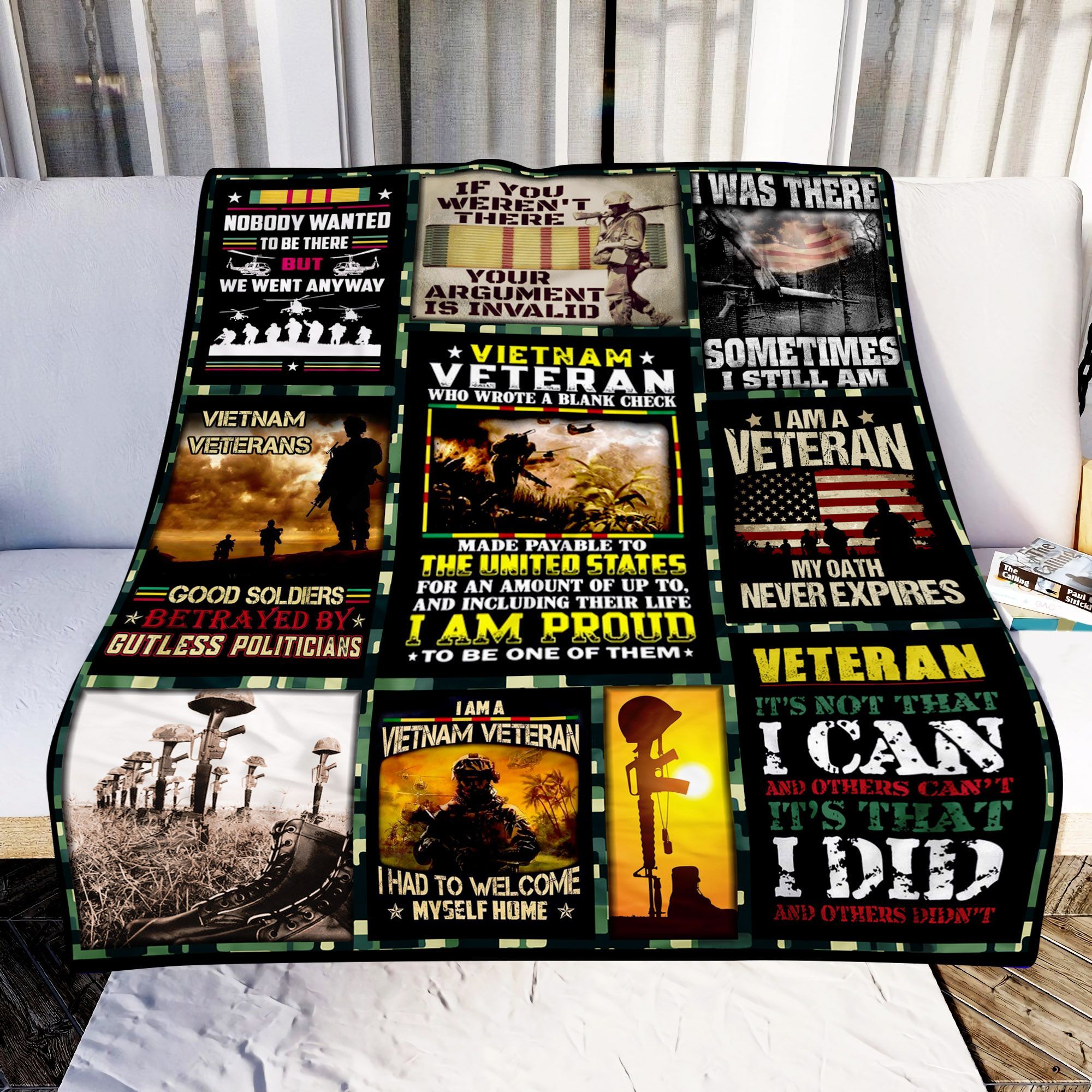 Proud Vietnam Veteran Sherpa Fleece Blanket