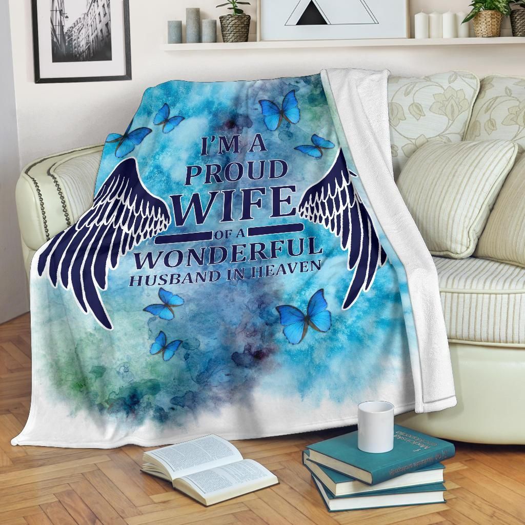 Proud Wife Of A Wonderful Husband Sherpa Fleece Blanket